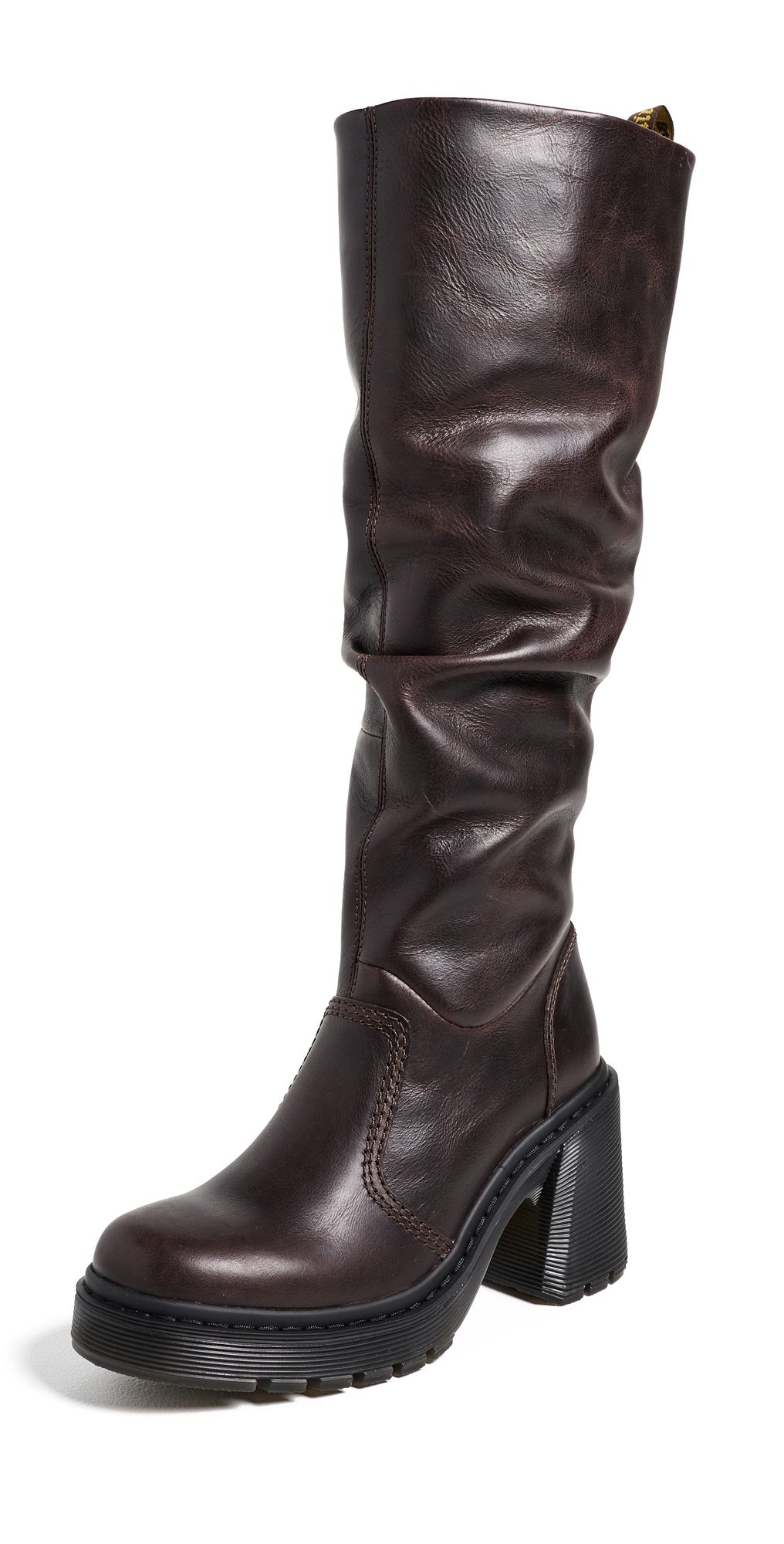 Dr. Martens Kasey High Leg Boots Dark Brown 10