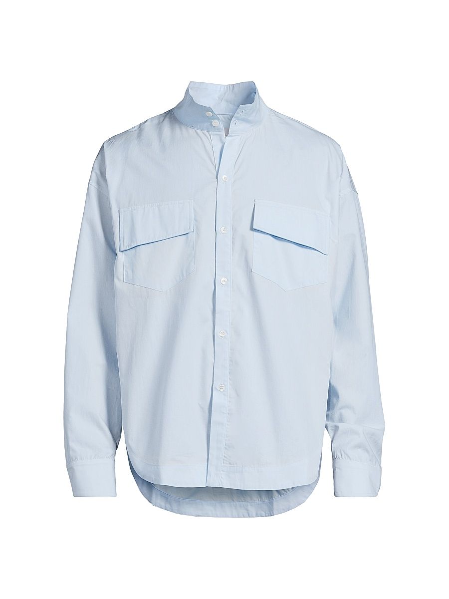 Men's Cotton Poplin Shirt - Light Blue - Size Medium
