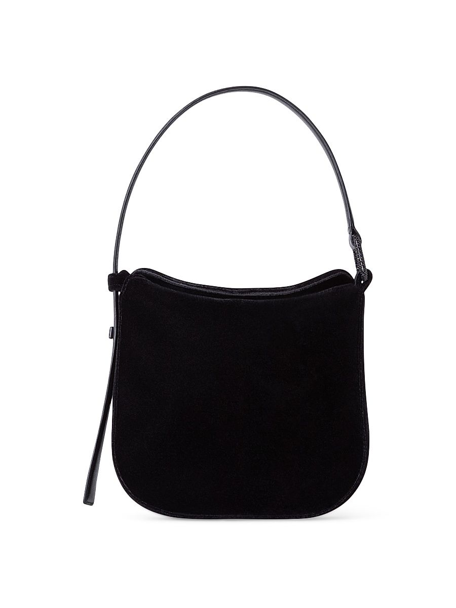 Women's Anna Mini Velvet Hobo Bag - Black