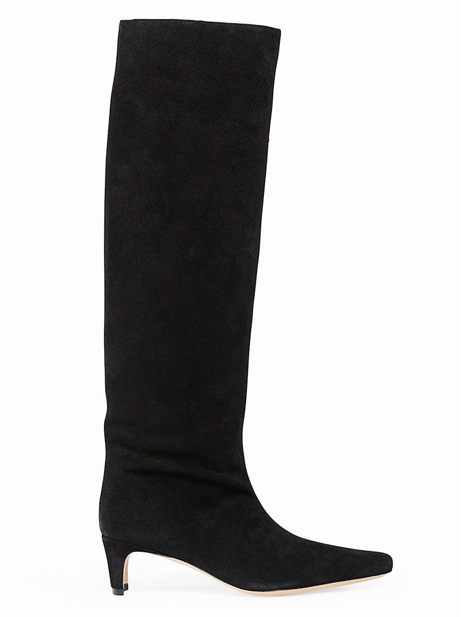 Women's Wally Suede Knee-High Boots - Black - Size 5