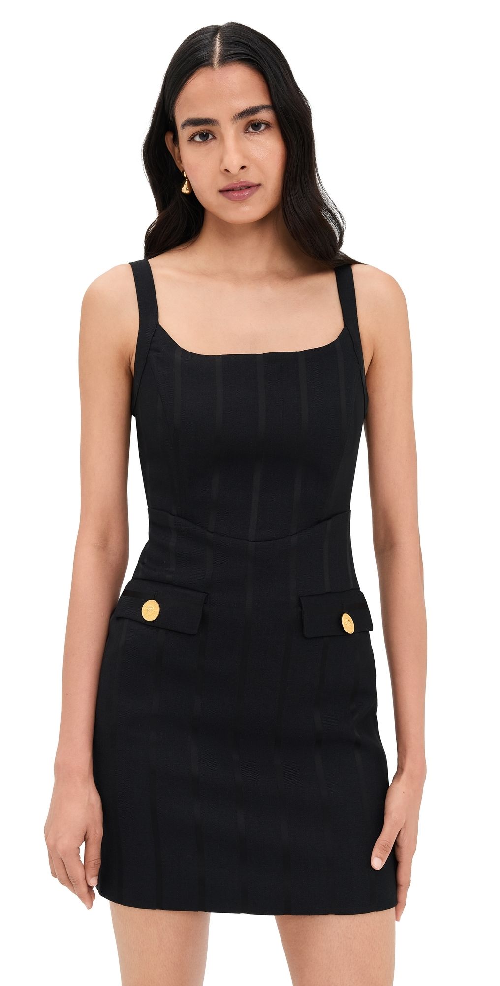 L'AGENCE Helen Corset Mini Dress Black 14