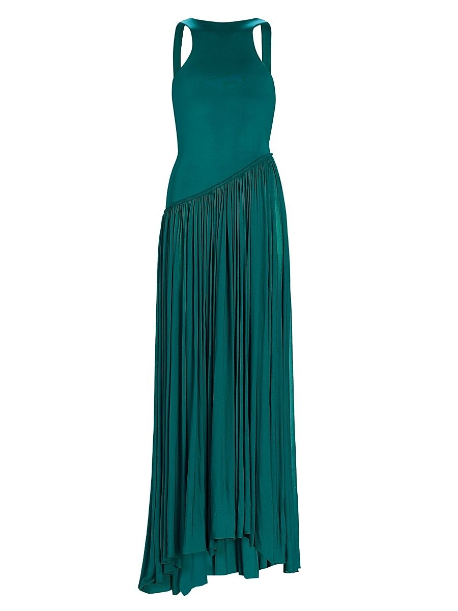 Women's Luna Jersey Asymmetric Maxi Dress - Teal - Size 8