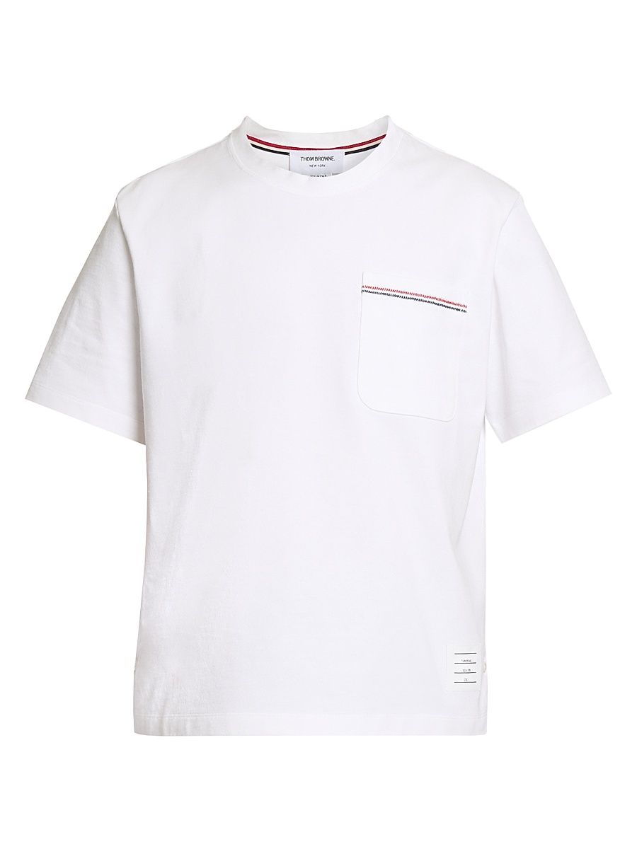 Men's Embroidered RWB Pocket Jersey T-Shirt - White - Size XXL