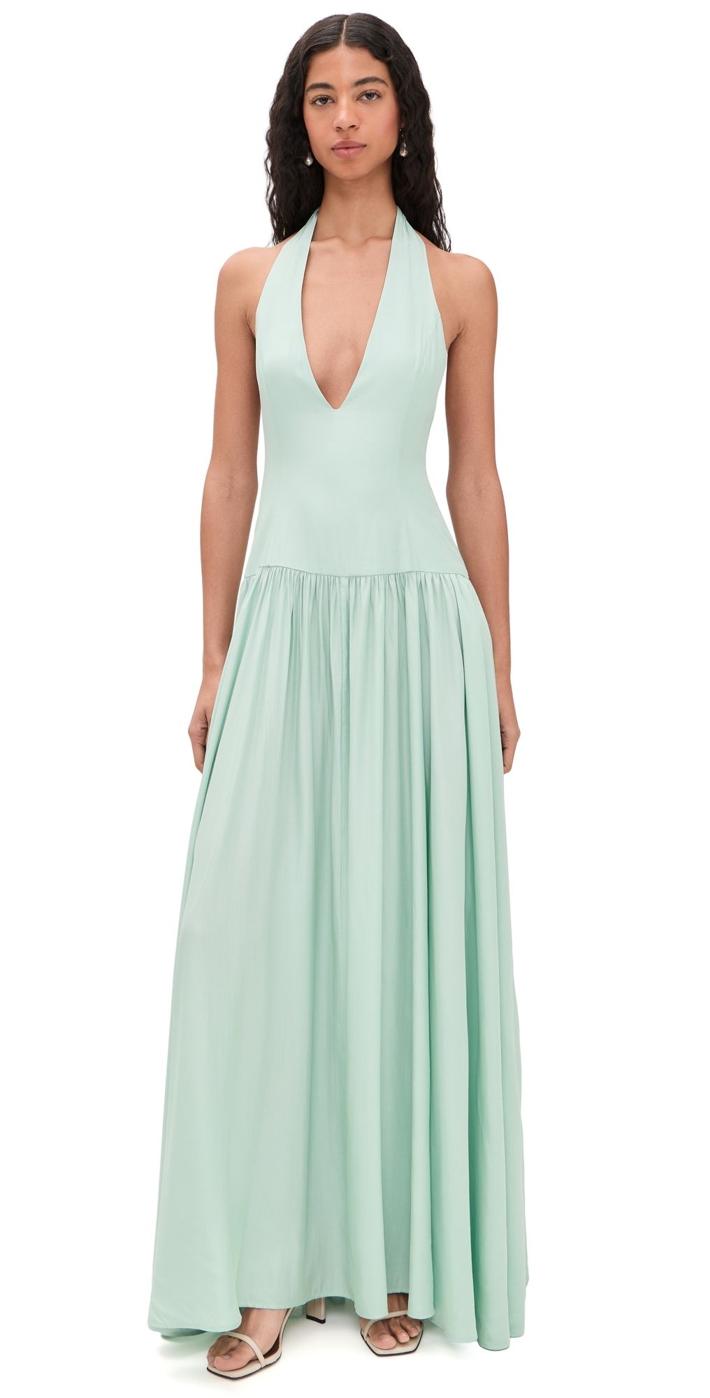 Shani Shemer Astrid Maxi Dress Aqua Blue L