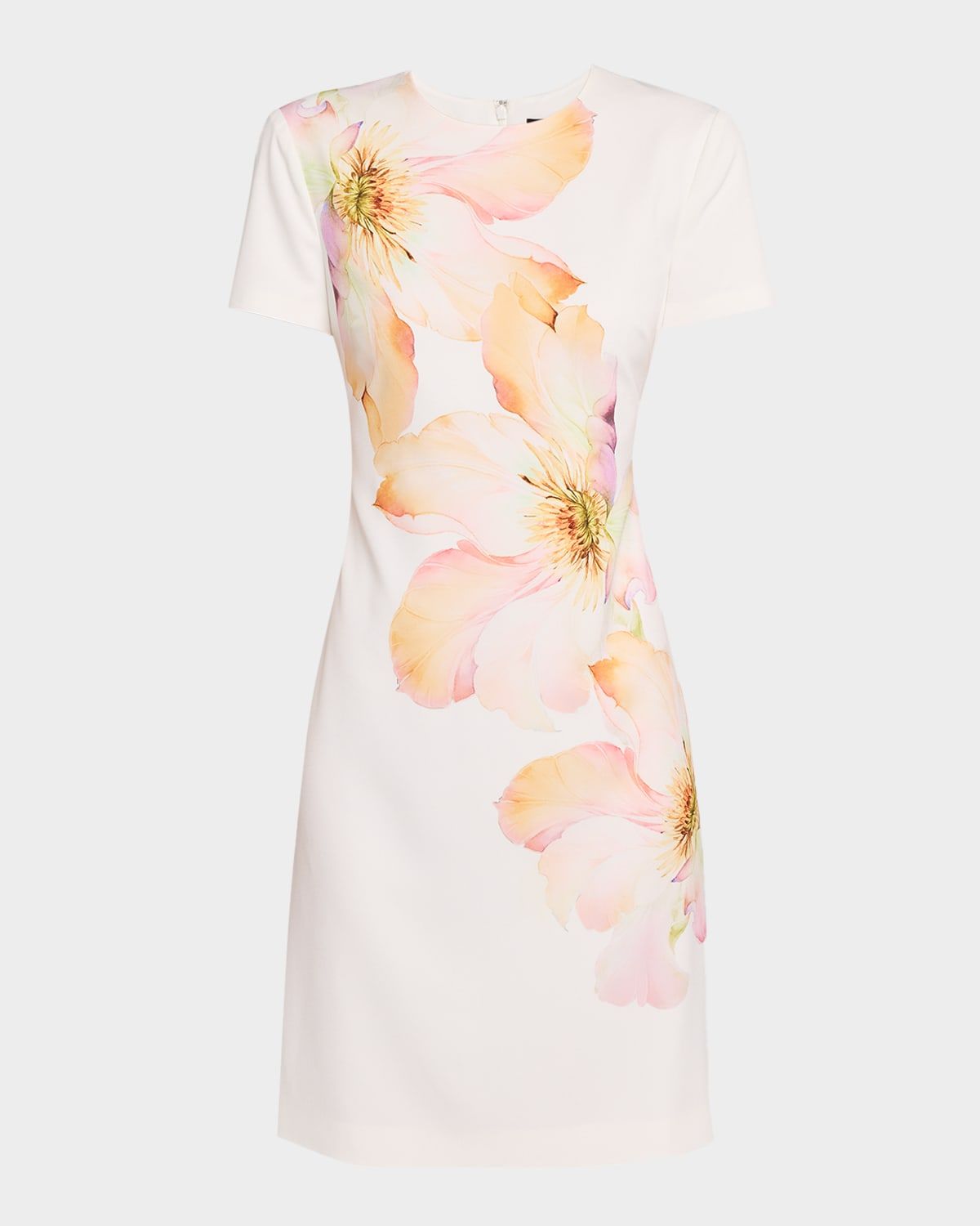 Yvette Floral Short-Sleeve Dress