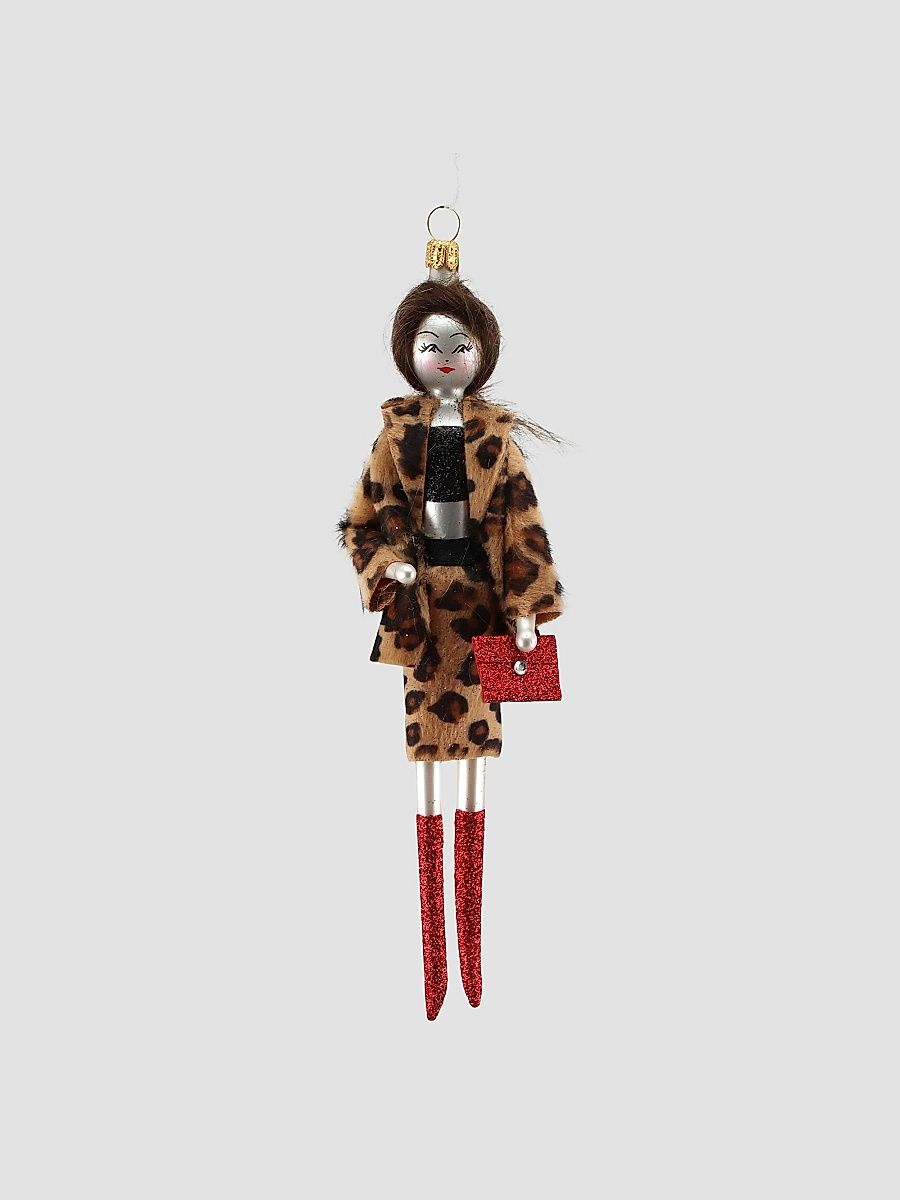 Soffieria De Carlini Lady Leopard Jacket & Skirt Ornament