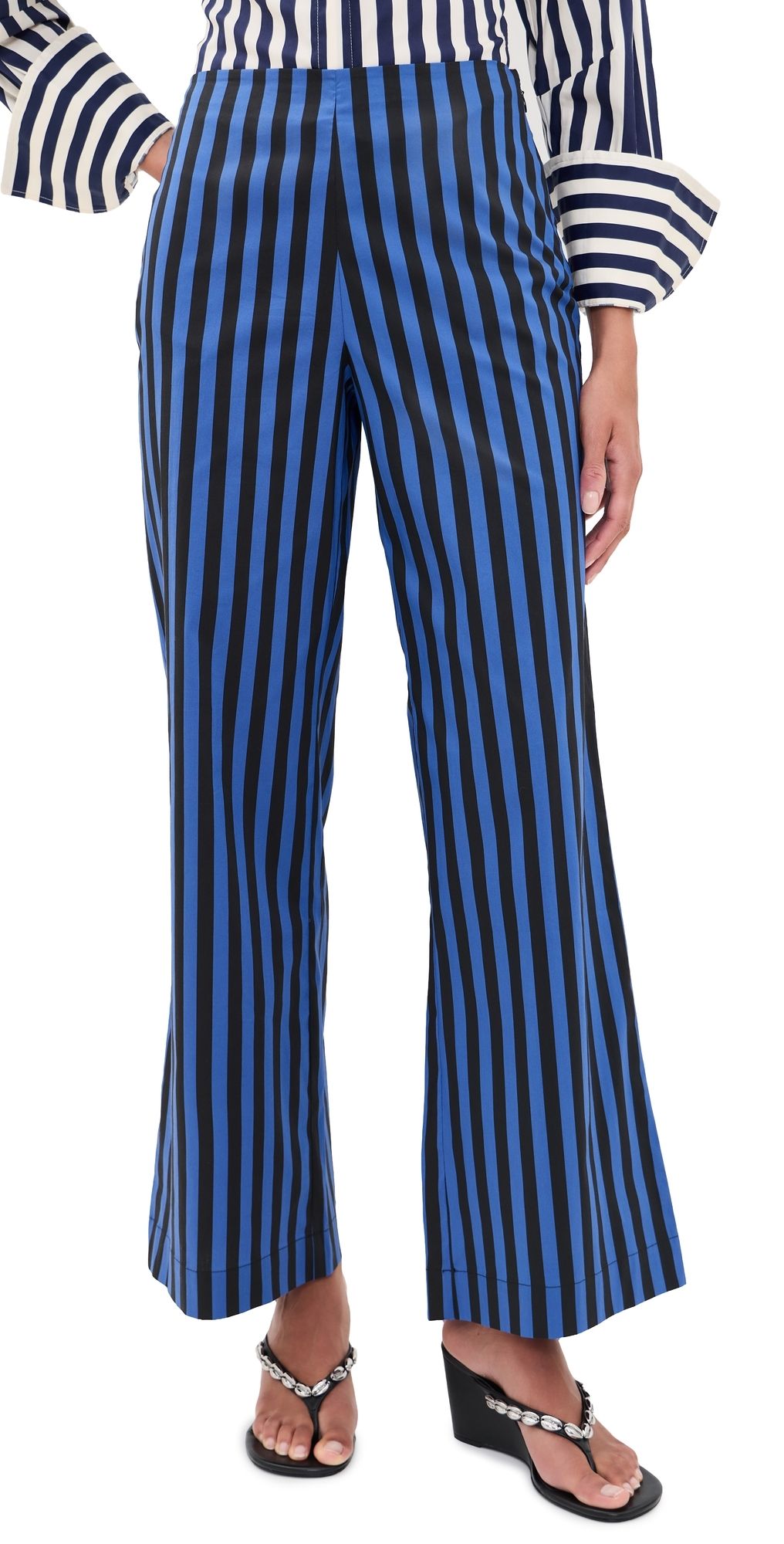 SIMONMILLER Pia Poplin Pants Cobalt Stripe 14