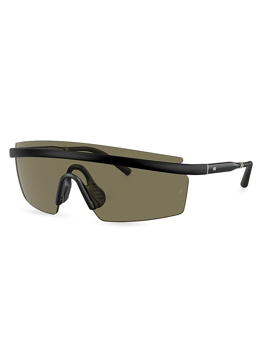 Men's R-4 Shield Sunglasses - Matte Black Olive Green