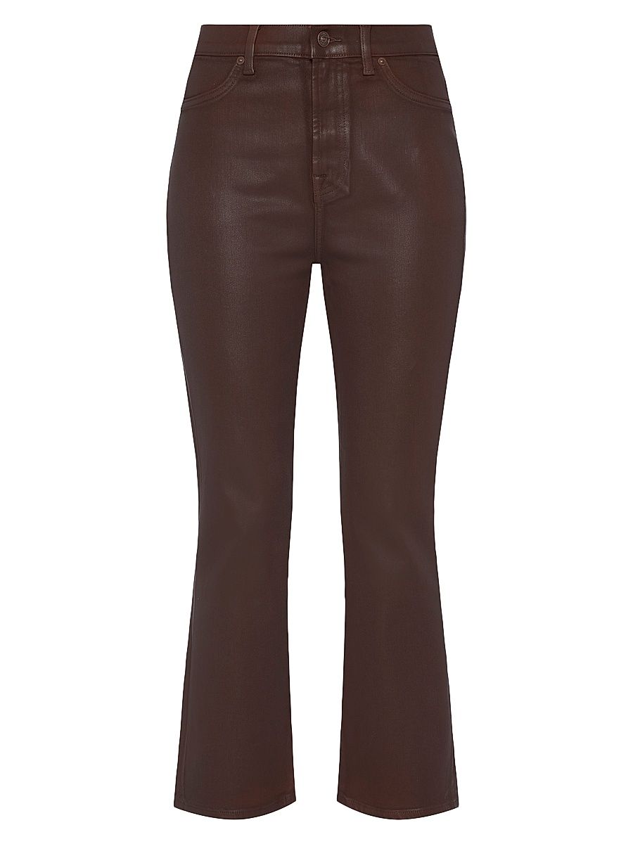 Women's Kick High-Waist Slim-Fit Coated Jeans - Brunette - Size 30