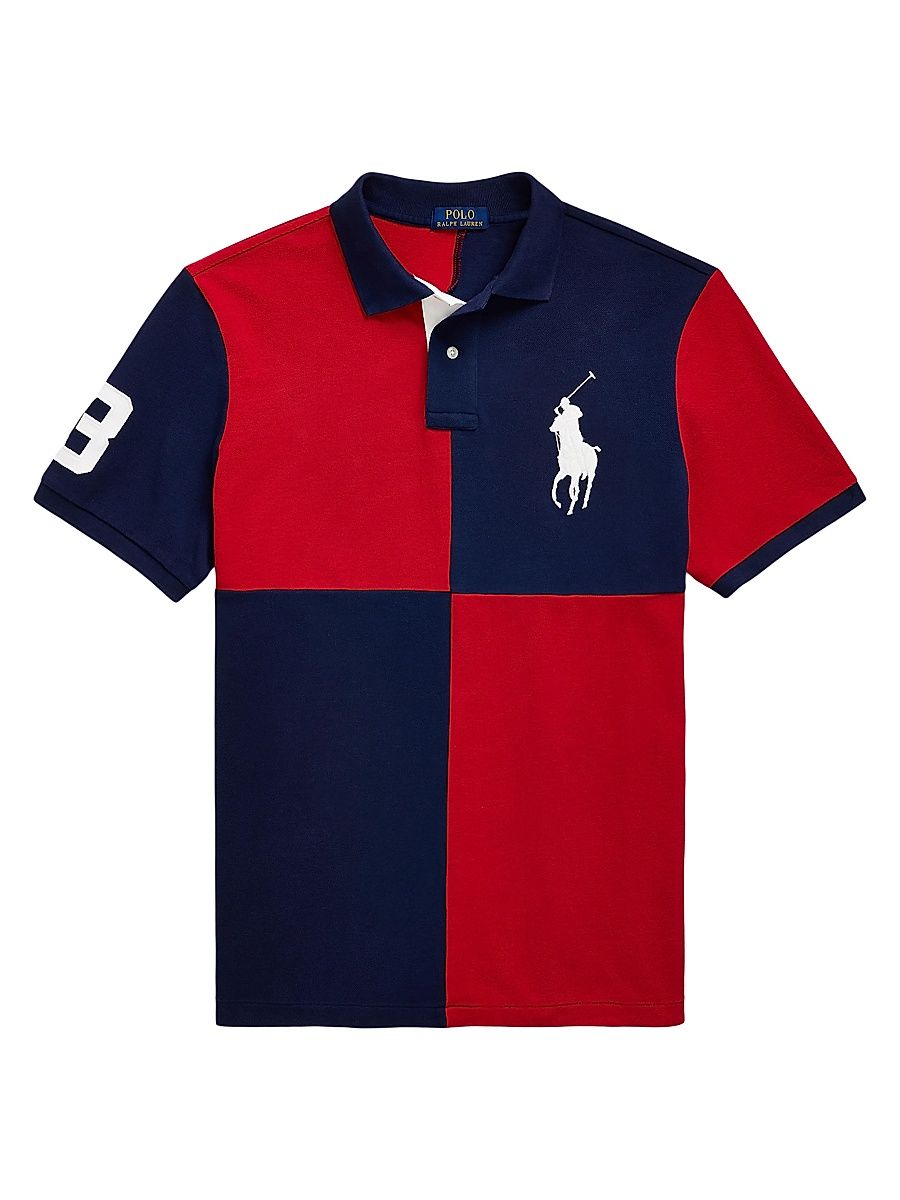 Men's Custom-Slim-Fit Polo Shirt - Red - Size XL