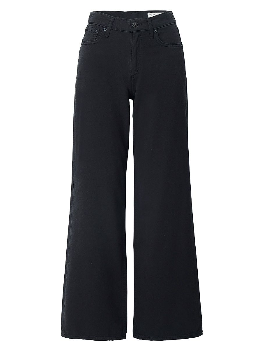 Women's Featherweight Wide-Leg Jeans - Black - Size 32