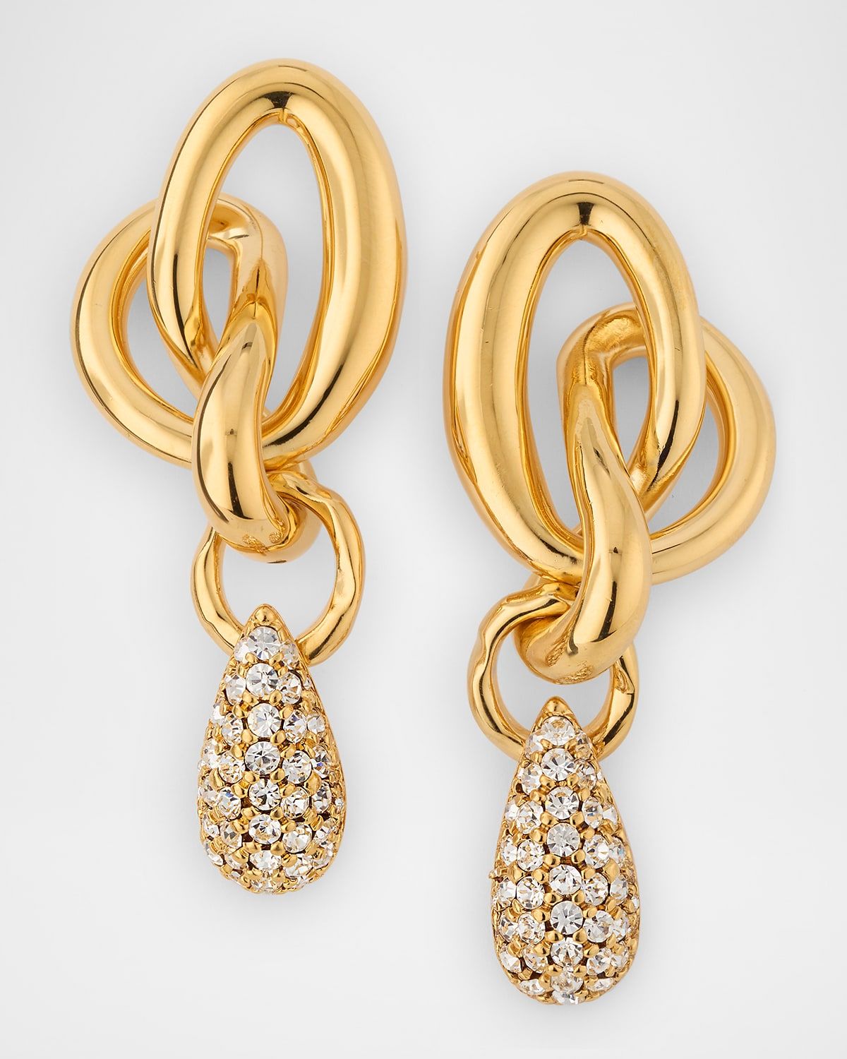 Pave O Knot Earrings