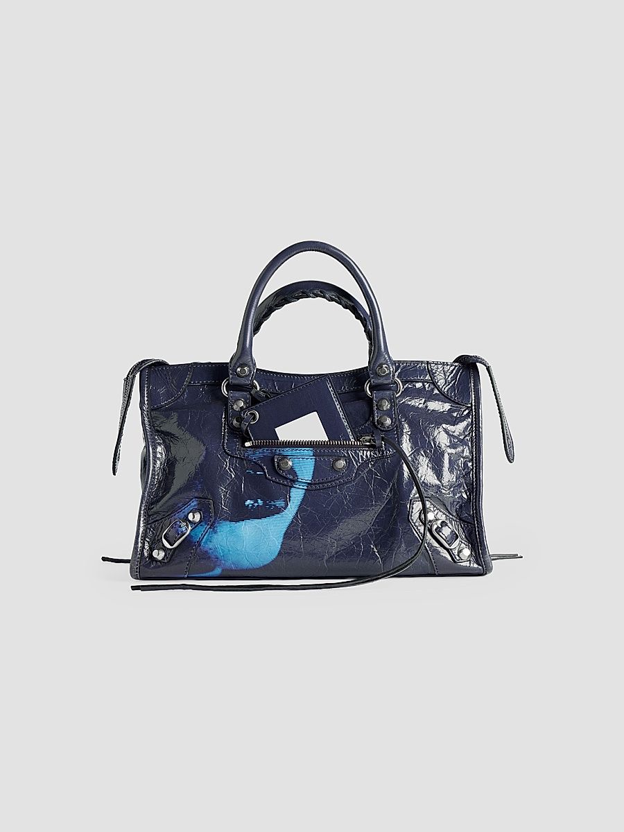 Balenciaga Women's Le City Top Handle Bag - Navy