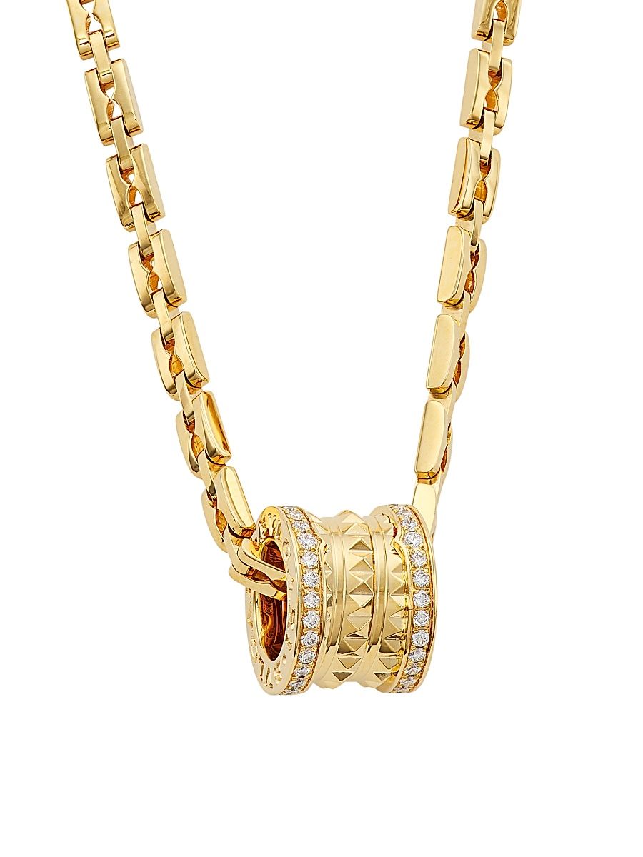 Women's B. zero1 18K Yellow Gold & Diamond Pendant Necklace - Yellow Gold