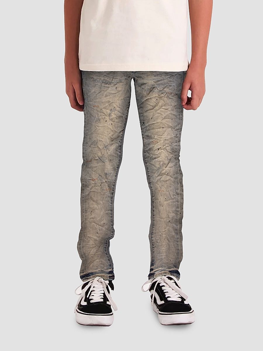 Little Boy's & Boy's Indigo Oil Repair Skinny Jeans - Mid Indigo - Size 4