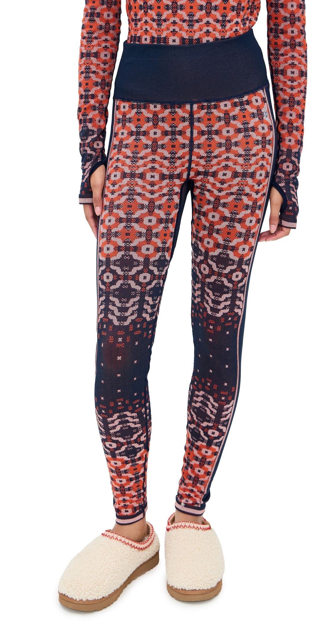 FP Movement Myoko Jacquard Leggings Apres Navy Combo M/L