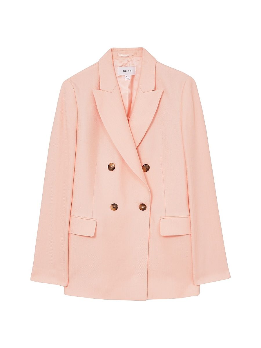 Women's Magda Double-Breasted Blazer - Pink - Size 10