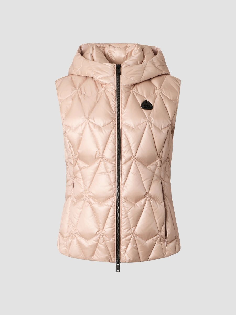 Moose Knuckles Women's Iceberg Down Puffer Vest - Rosewood - Size XL