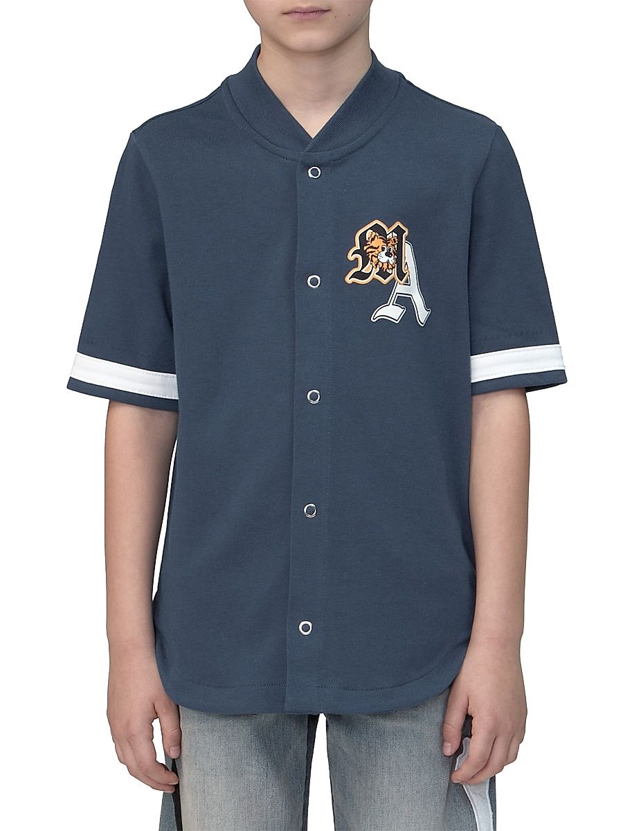Little Boy's & Boy's Varsity Patch Baseball Shirt - Dark Indigo - Size 4