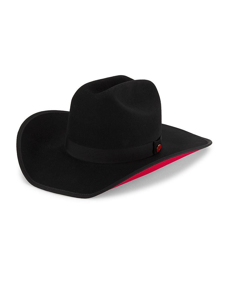 Men's Cowboy Wool Hat - Jet Black - Size XXL