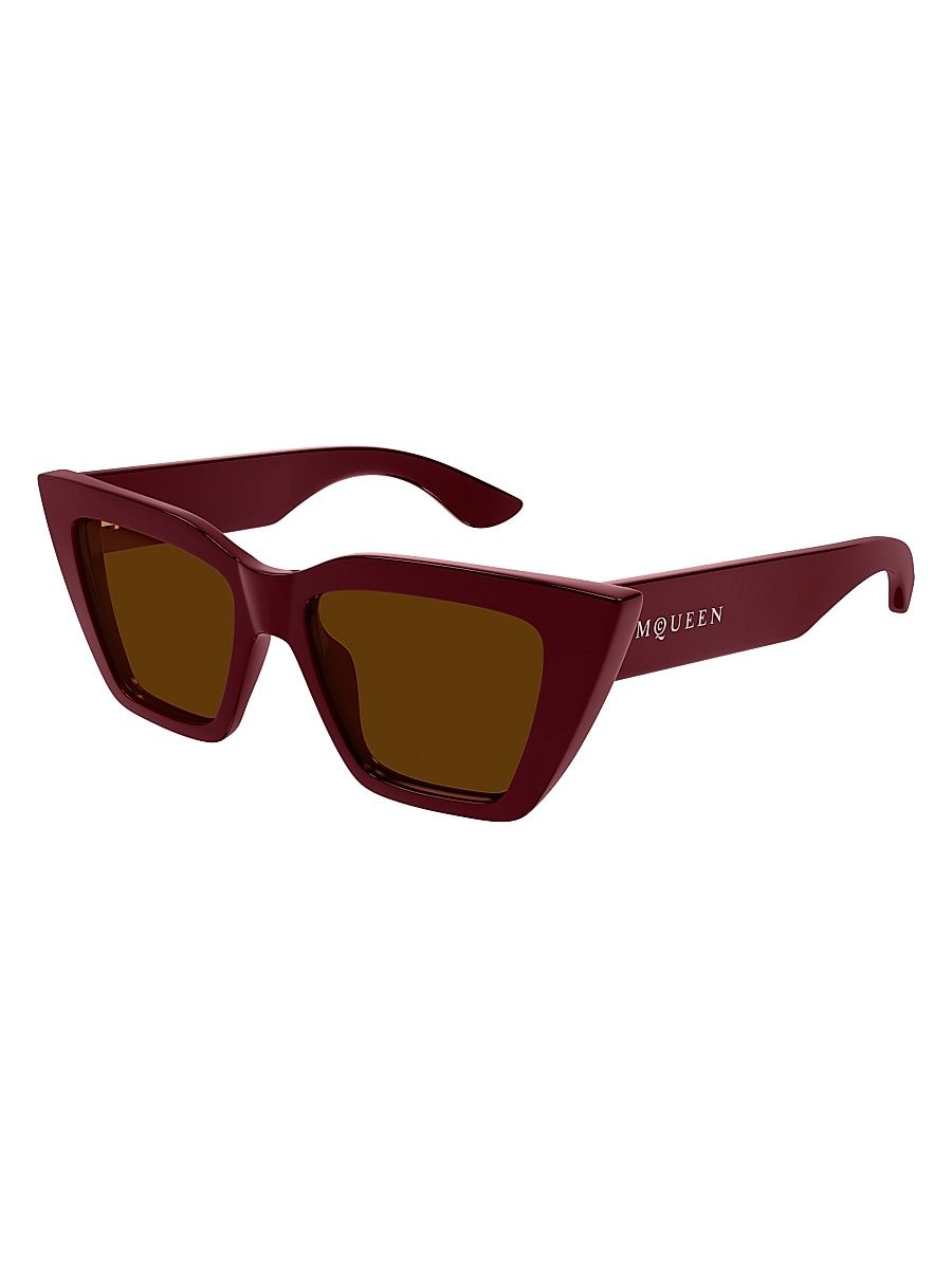 Women's 52MM Cat-Eye Sunglasses - Burgundy Brown