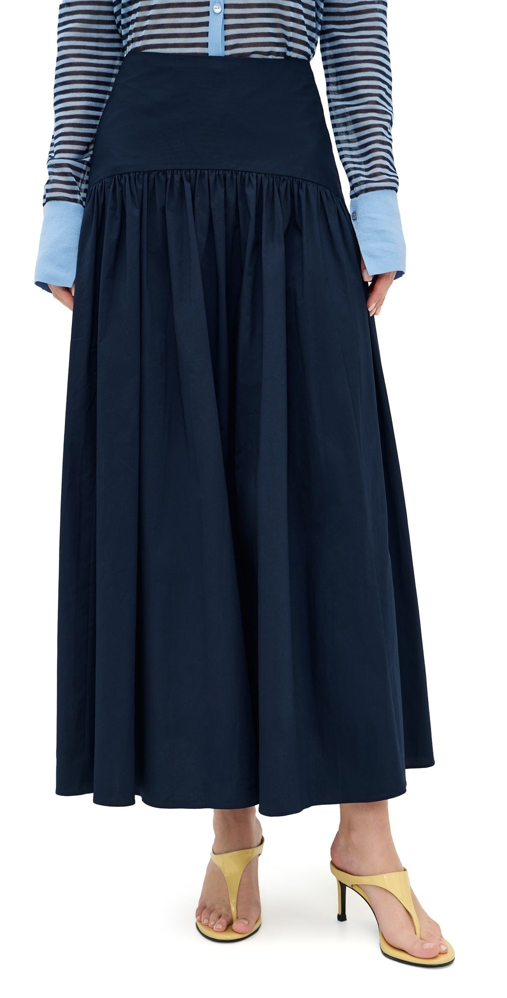 STAUD Procida Skirt Navy 12