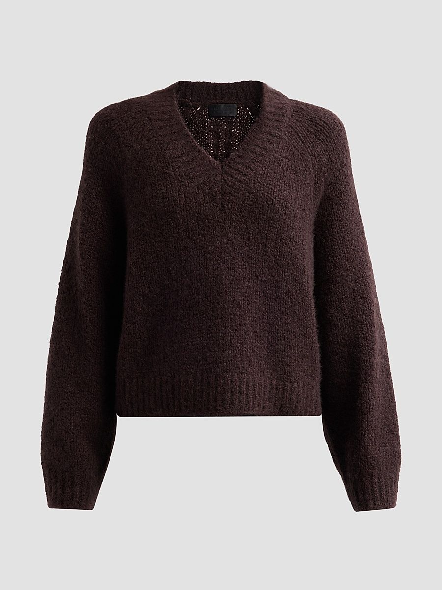 Women's Isley Cashmere Sweater - Dark Brown - Size XL