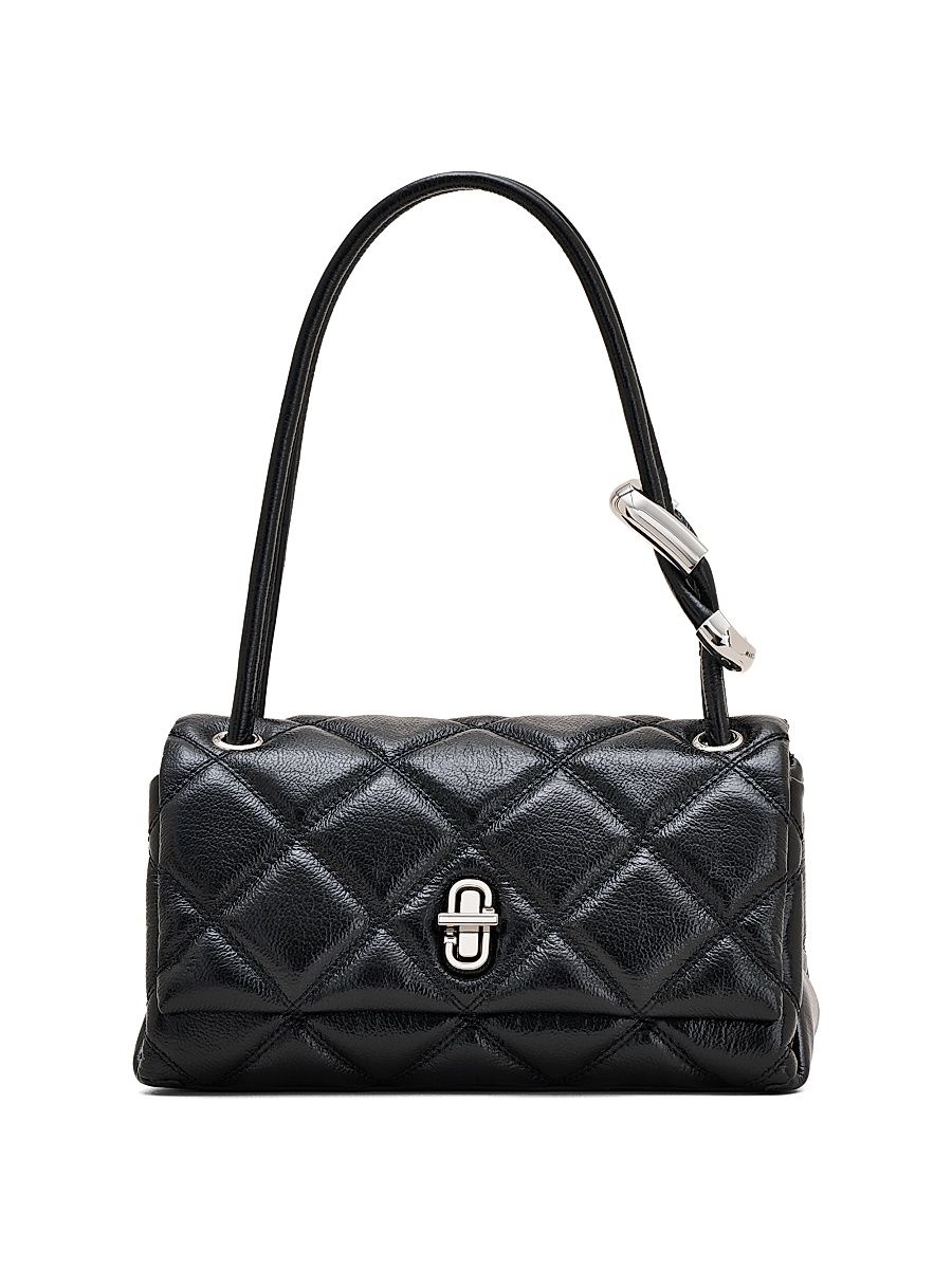 Women's The Quilted Mini Dual Shoulder Bag - Black