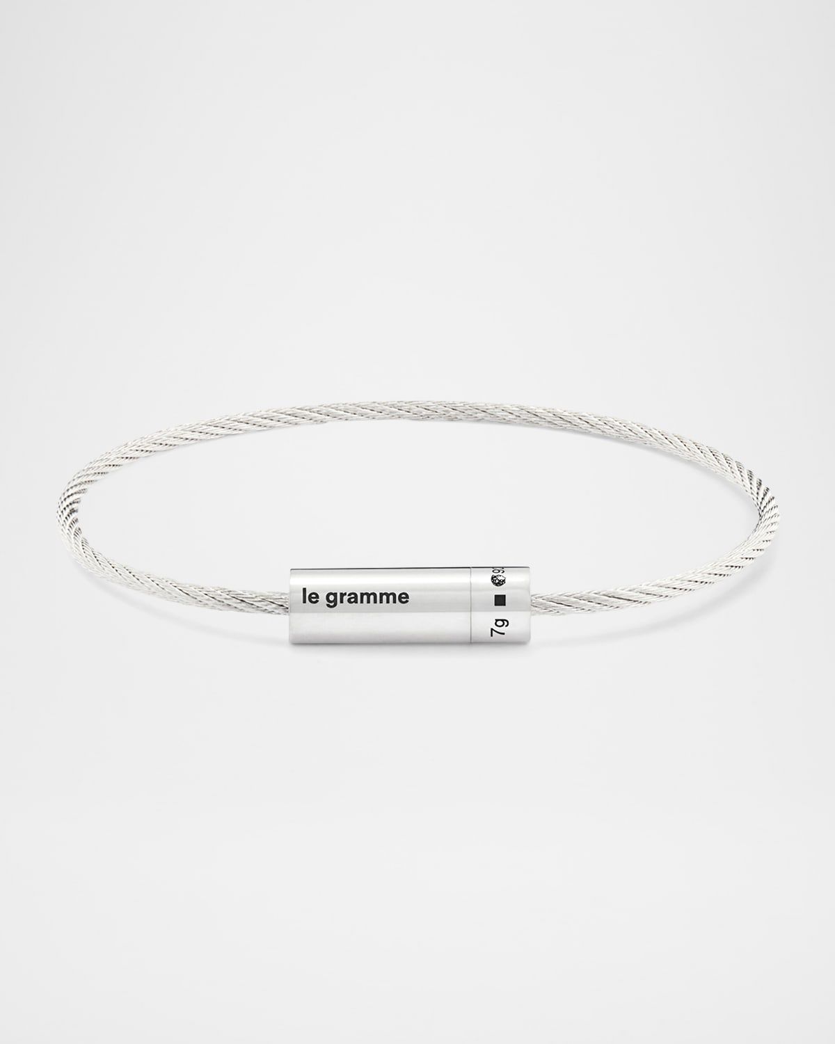 Men & apos;s Polished Sterling Silver Cable Bracelet