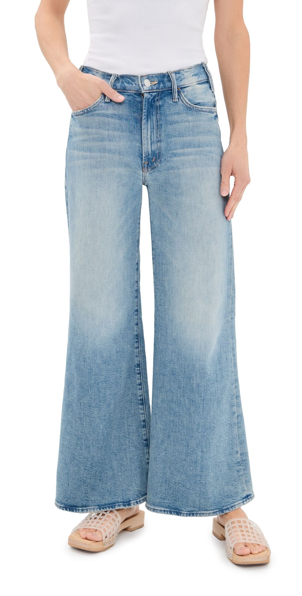 MOTHER Petite Lil Hustler Roller Sneak Jeans I Confess 30