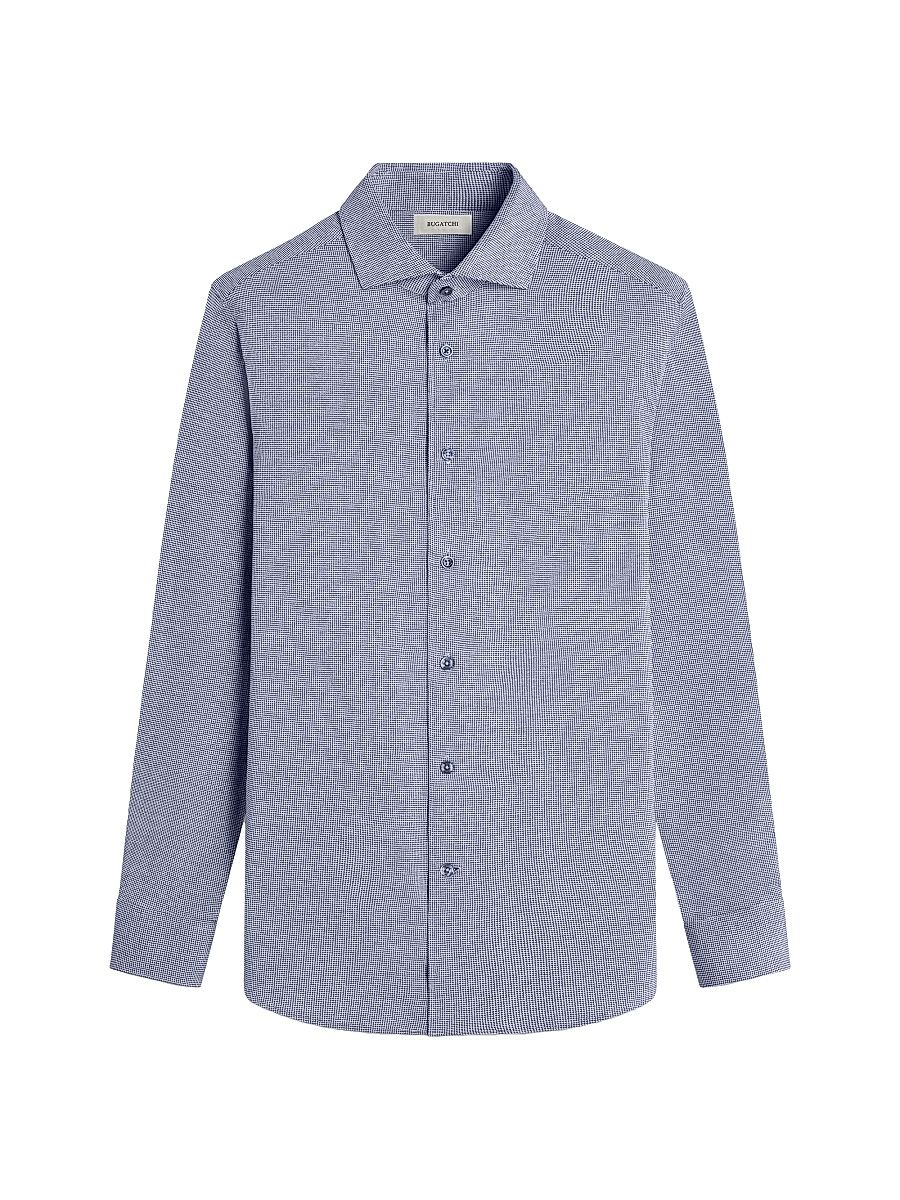 Men's Devon OoohCotton Button-Front Shirt - Navy - Size Medium