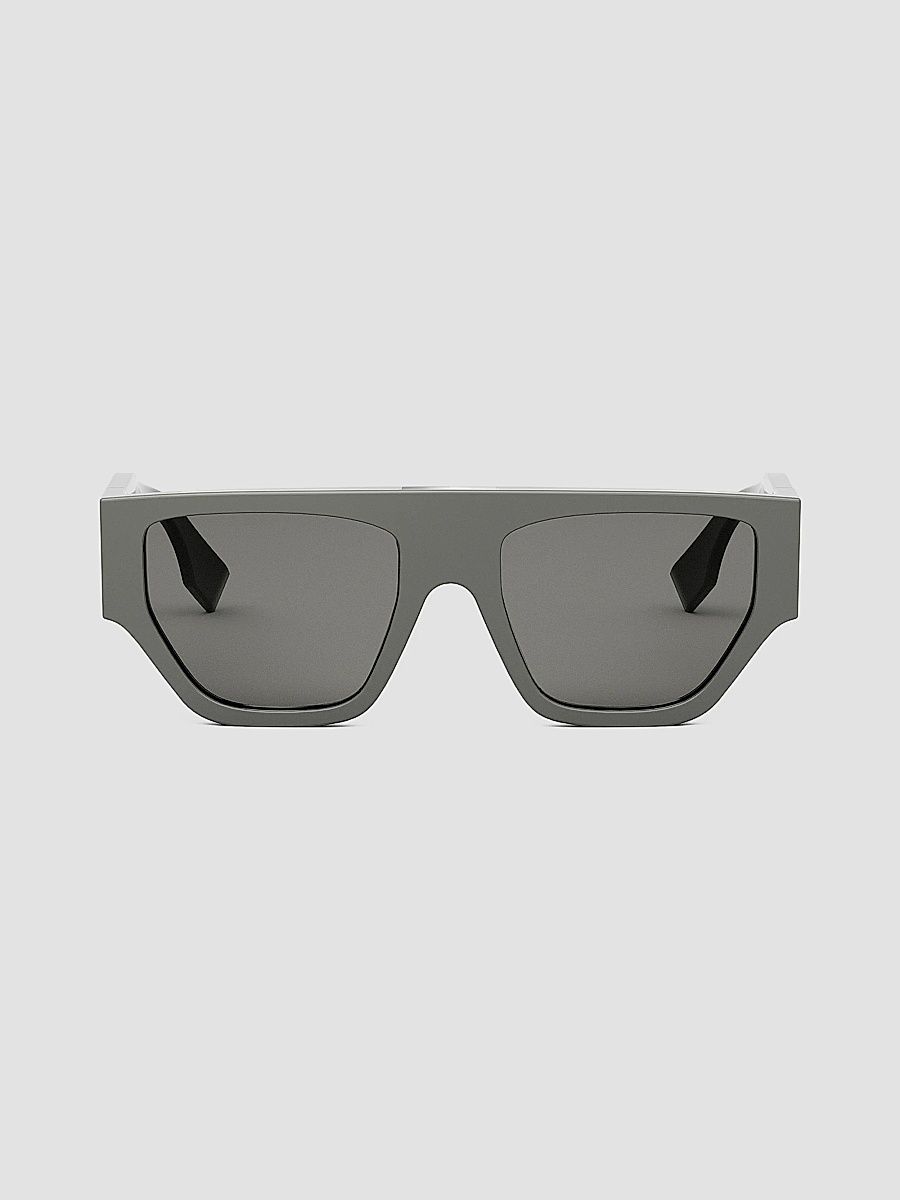 Women's O'Lock Acetate Geometric Sunglasses - Grey Smoke