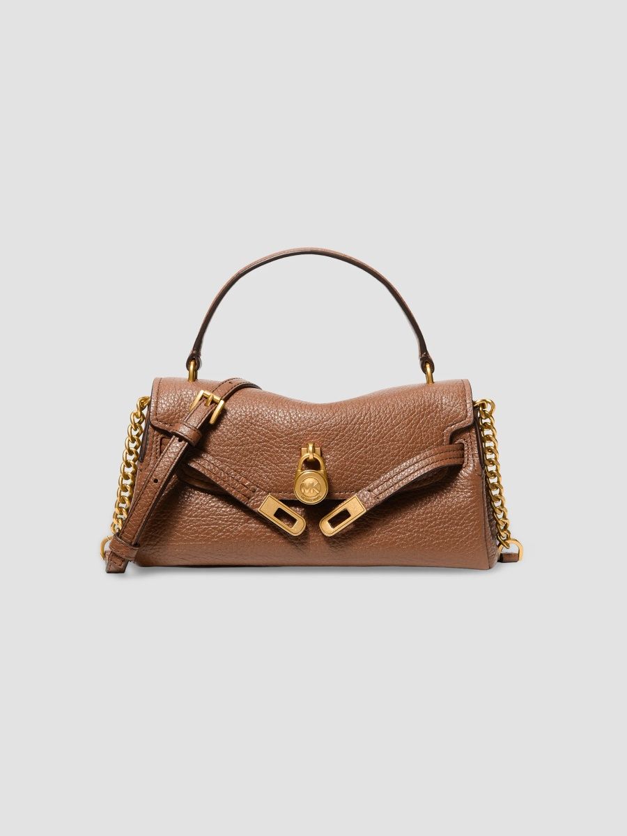 MICHAEL Michael Kors Women's Hamilton Moderne Extra-Small Leather Crossbody Bag - Luggage