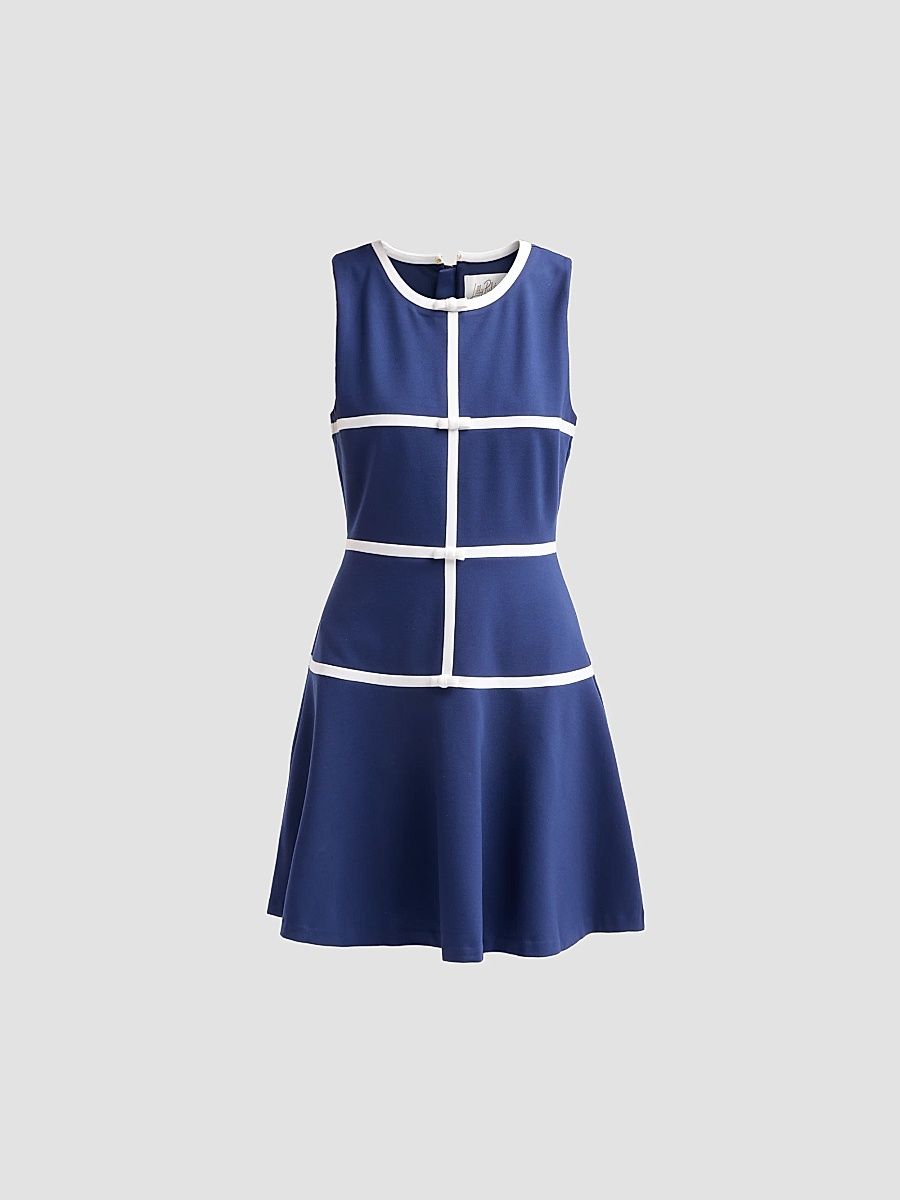 Lilly Pulitzer Women's Clancie Bow-Accented Mini Dress - Low Tide Navy - Size 16