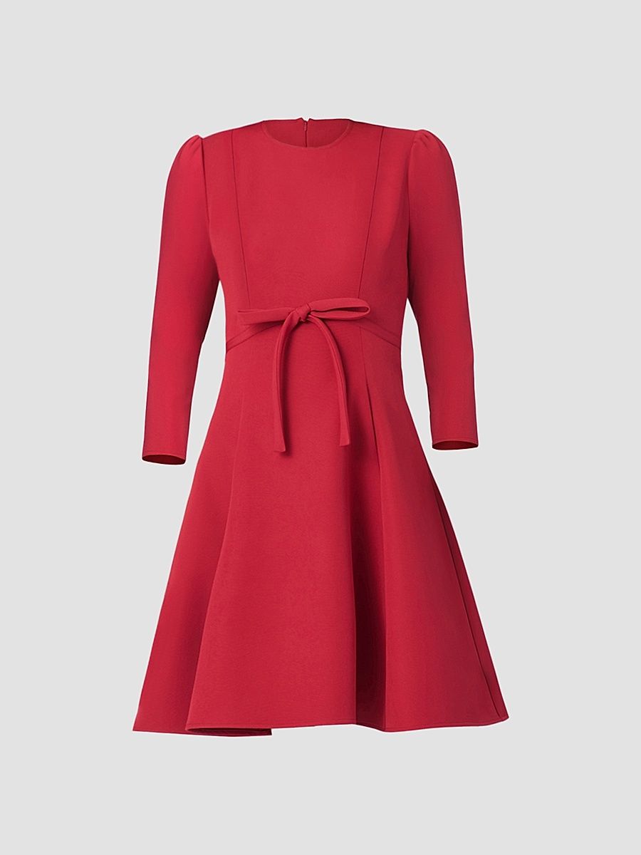 Shoshanna Women's Cindy Crêpe Bow Mini Dress - Burgundy - Size 14