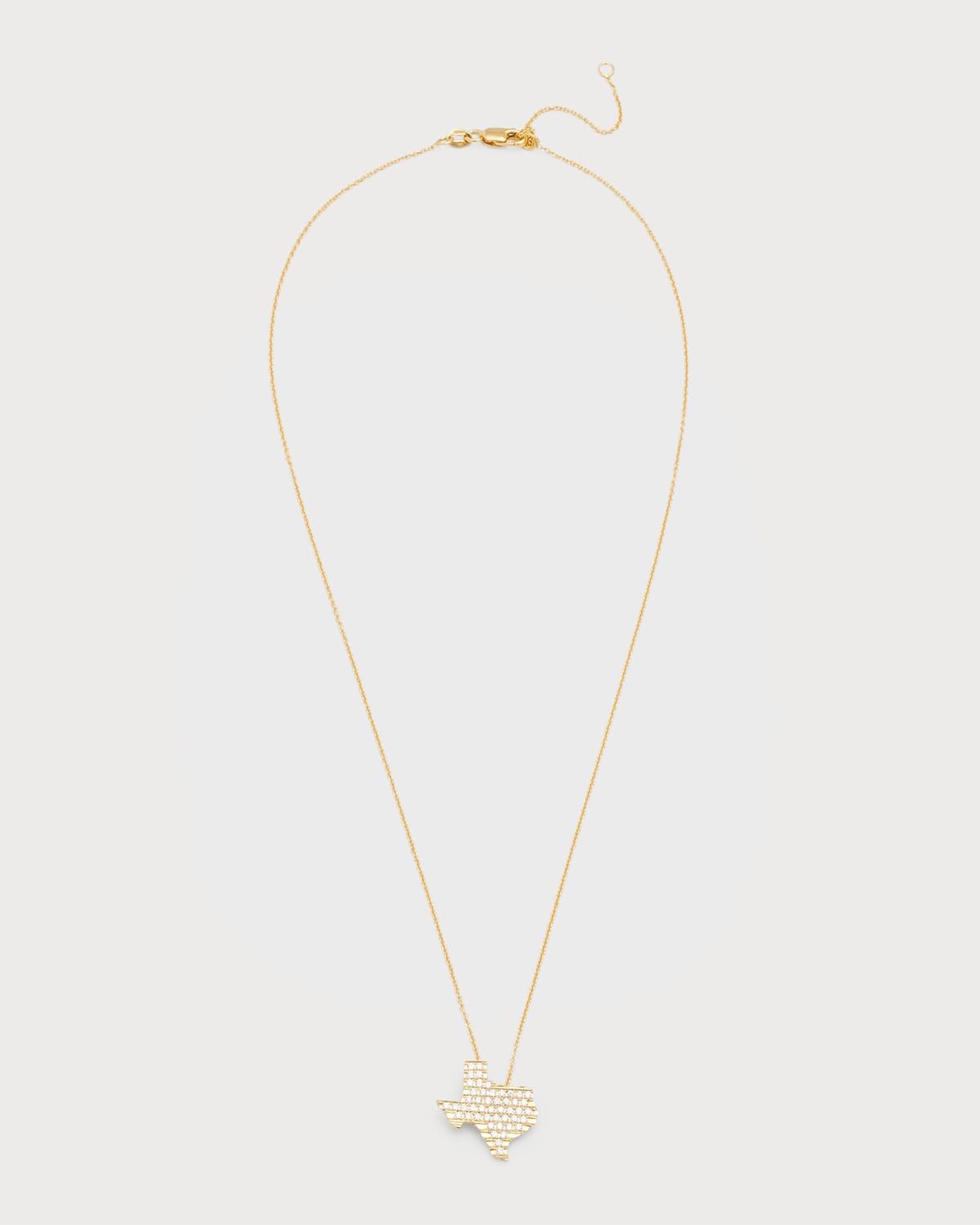 18k White Gold Diamond Texas Necklace