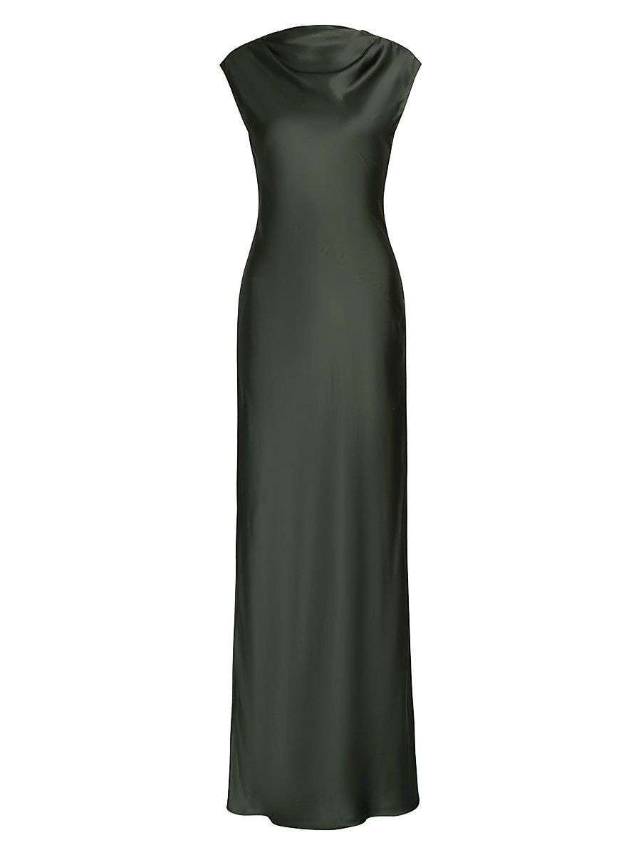 Women's Back to You Satin Maxi Dress - Duffle Bag - Size 6