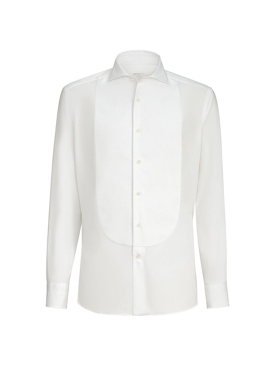 Men's Sea Island Cotton Twill Basic Fit Shirt - White - Size XXXXL