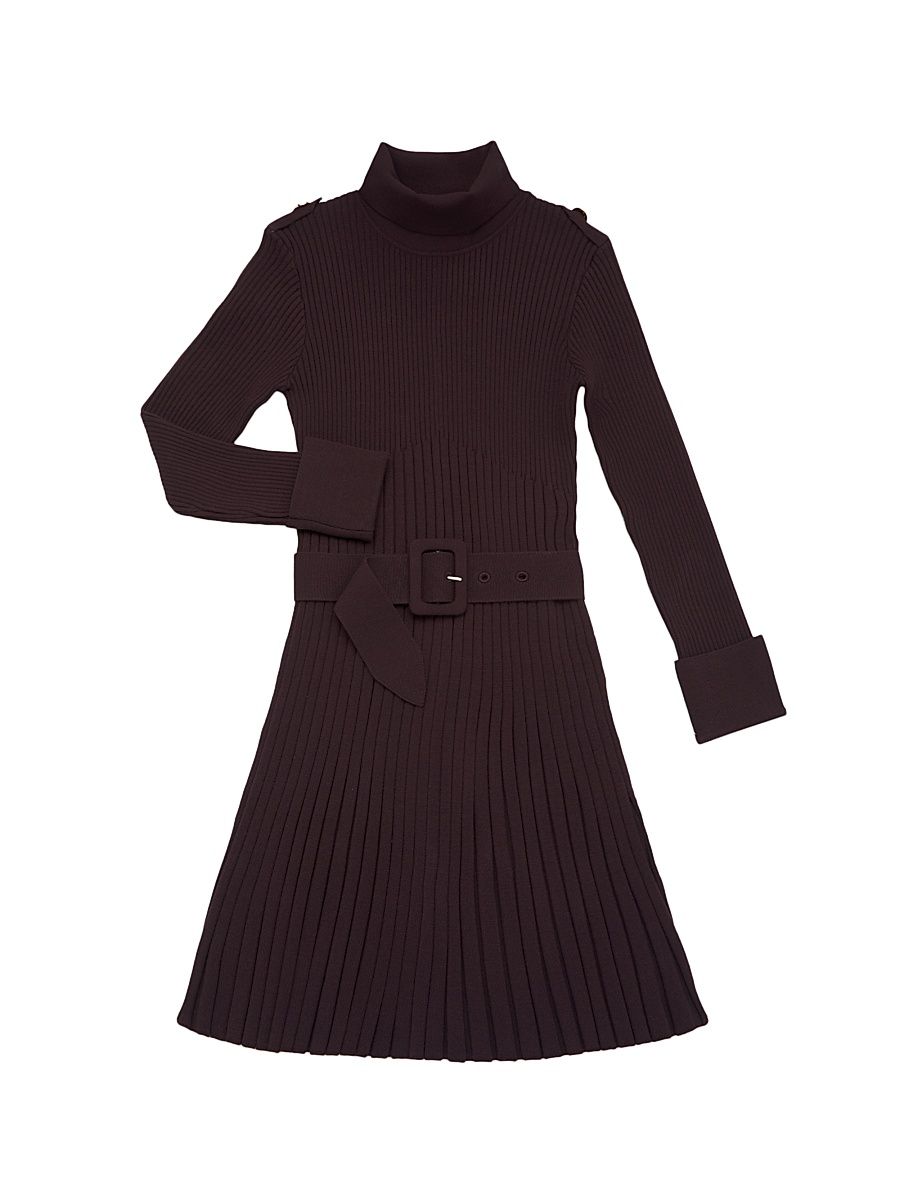 Little Girl's & Girl's Vinnie Rib-Knit Dress - Chocolate - Size 11