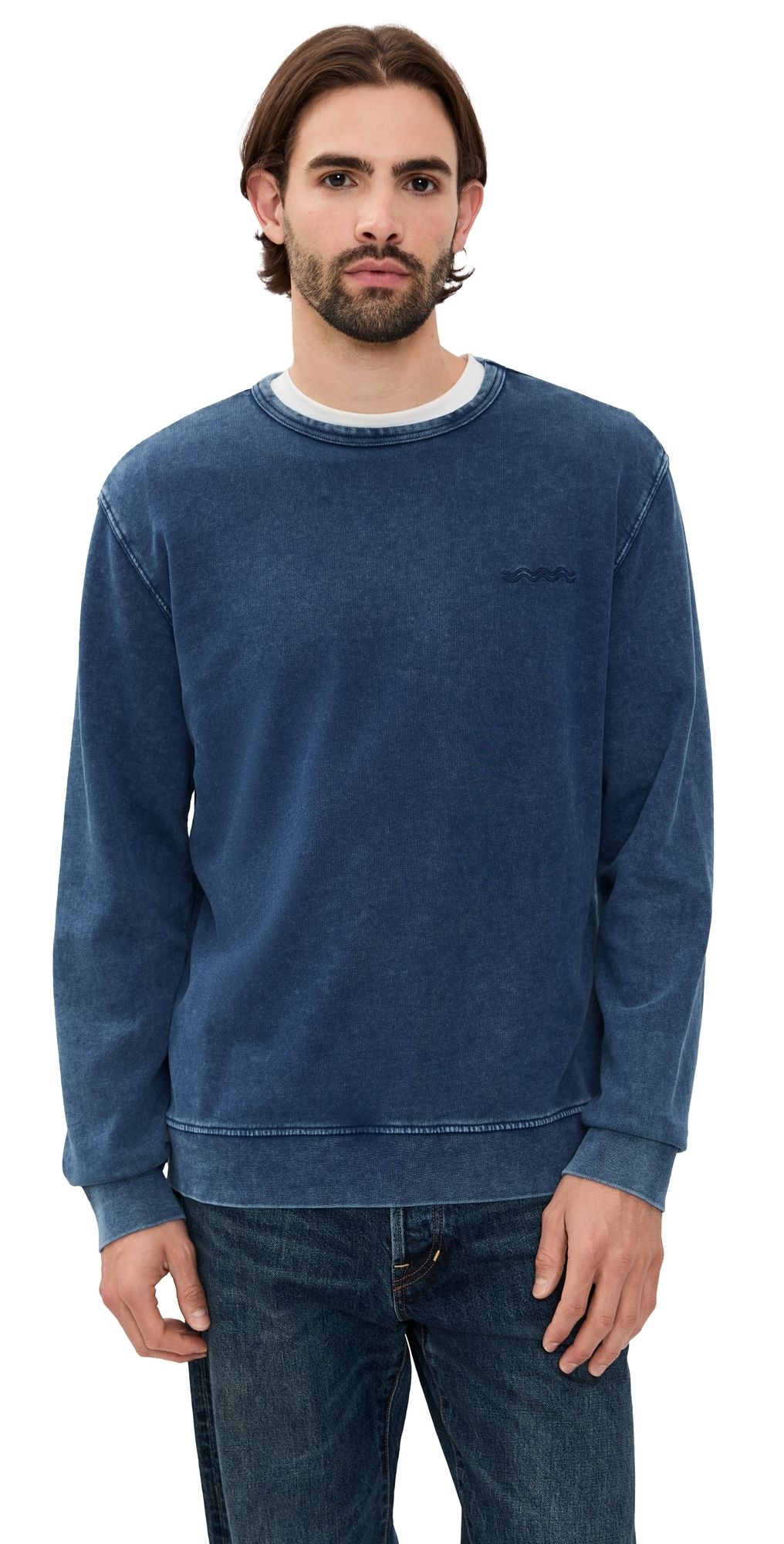 Fair Harbor The Saltaire Crew Neck Sweatshirt Navy L