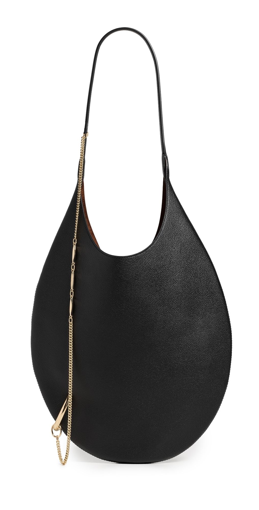 Tory Burch Pierced Soft Bag Black/Gold One Size