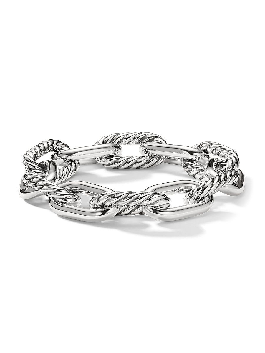 Women's DY Madison Chain Bracelet in Sterling Silver, 13.5mm - Silver - Size Medium