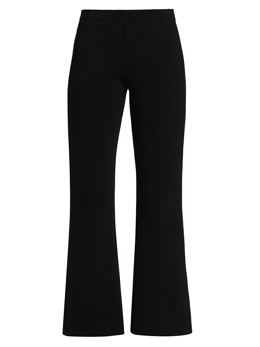 Women's Shaila Silk-Blend Knit Pants - Black - Size Large