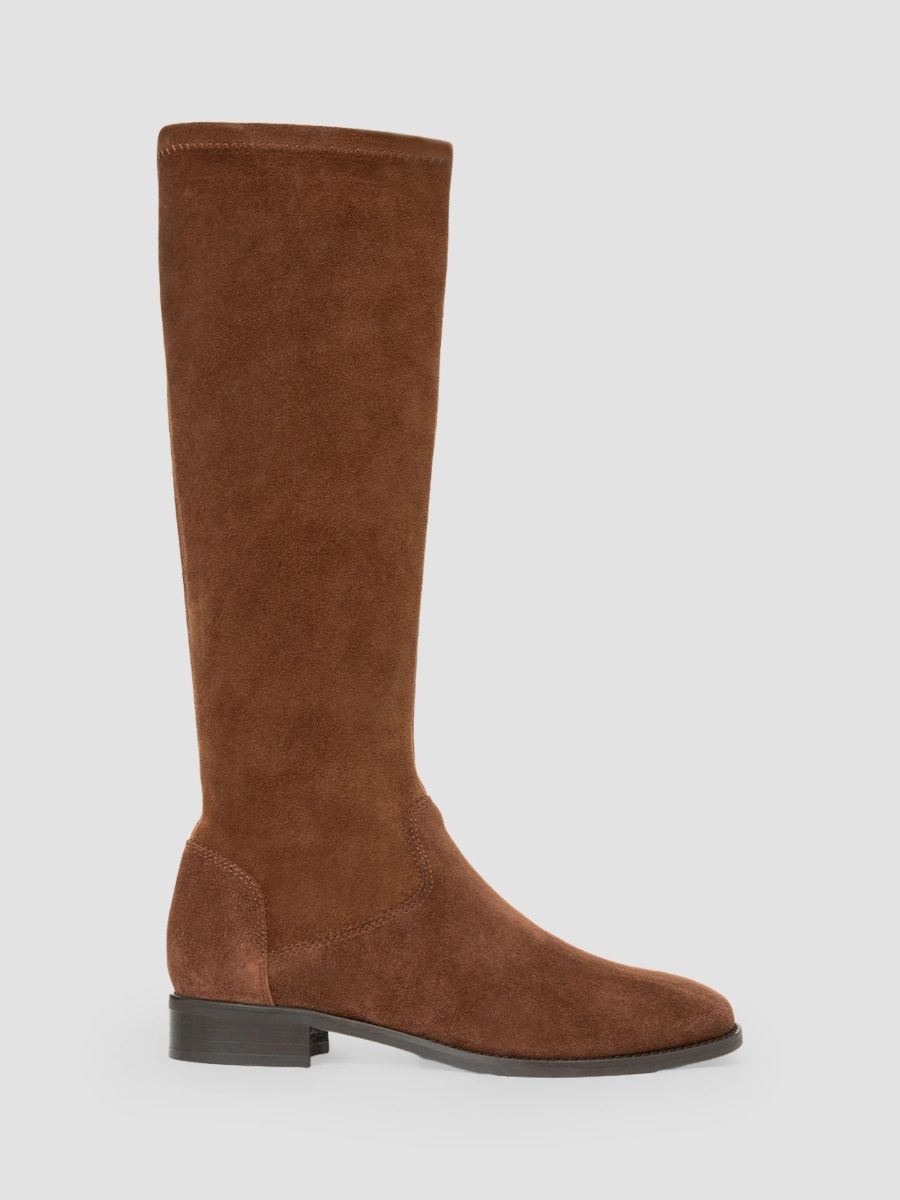 Aquatalia Women's Sabrena 25MM Suede Knee-High Boots - Cognac Suede - Size 12