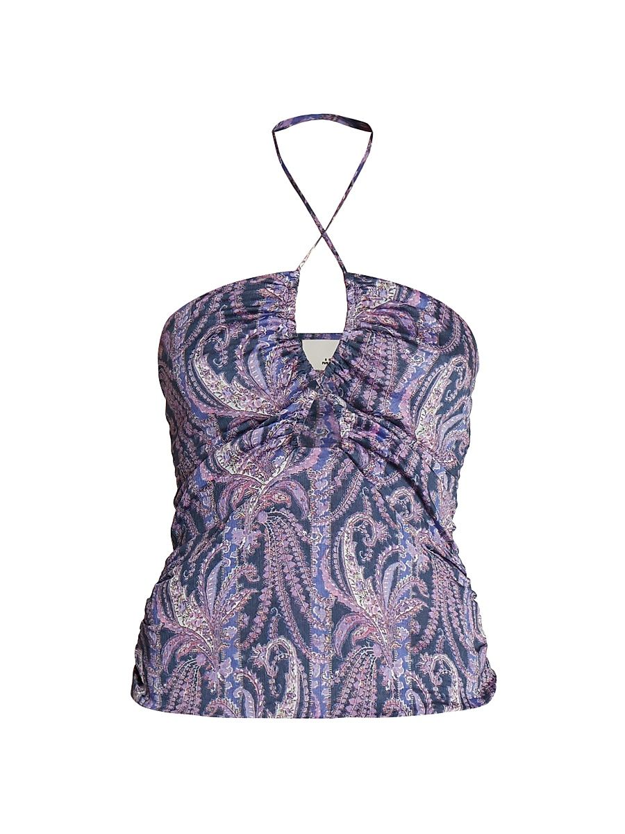 Isabel Marant Women's Becki Halter Top - Faded Night - Size 8