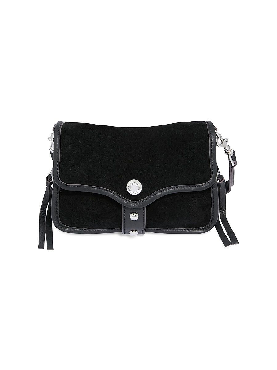 Women's Great Escape Suede Mini Crossbody Bag - Black Suede