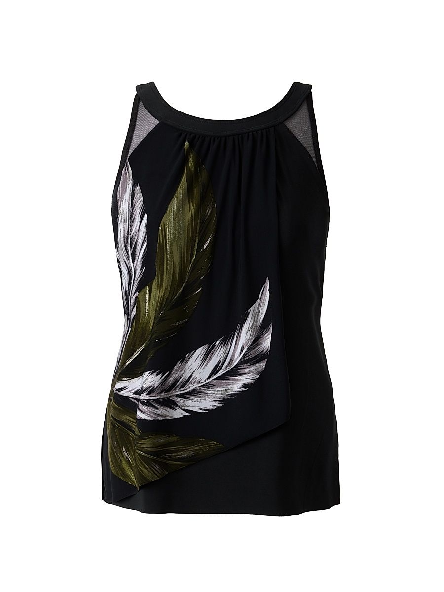 Women's Boca Grande Ursula Floral Swimsuit - Black Multi - Size 16