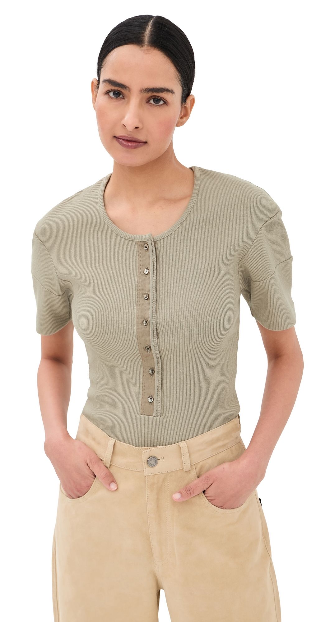 Lemaire Fitted Henley Sage XS