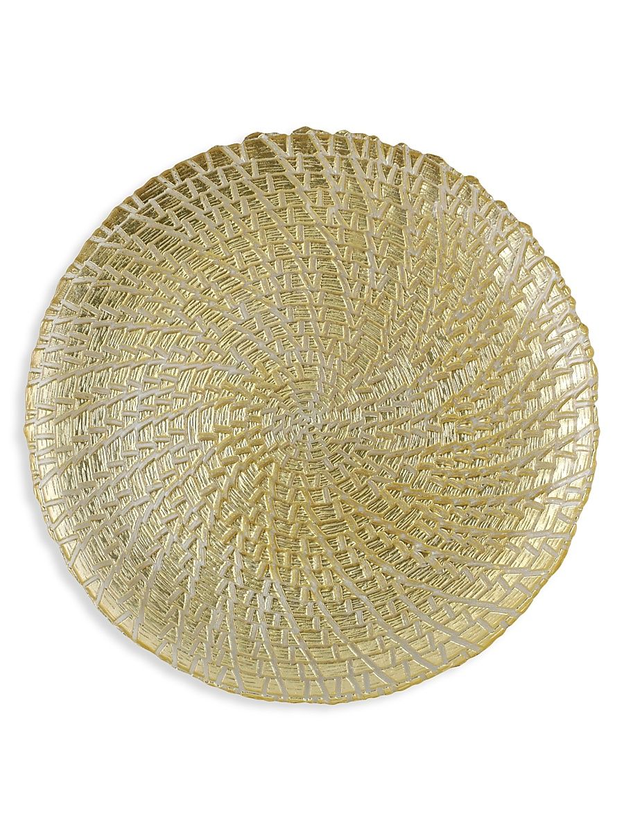 Rufolo Glass Gold Crocodile Service Plate/Charger