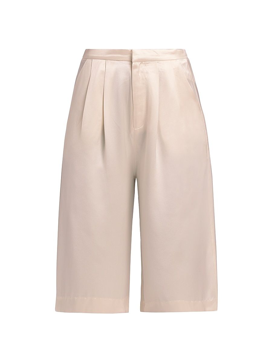 Women's Ivana Wide-Leg Culottes - Champagne - Size XS